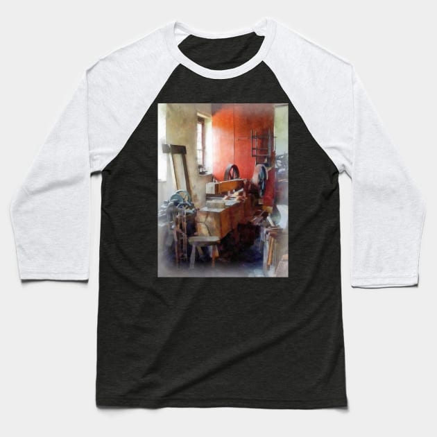 Building Trades - Blacksmith Shop Near Windows Baseball T-Shirt by SusanSavad